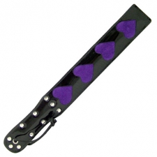 Black/Purple Slapper With Three Hearts Black/Purple Slapper With Three Hearts