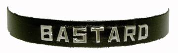 Black Leather BASTARD ID Band