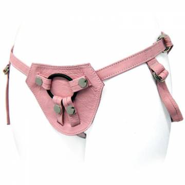 Pink Leather Bronco Harness
