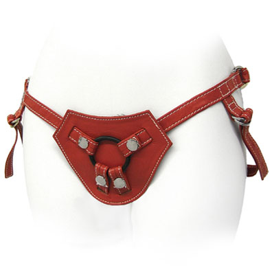 Red Leather Bronco Harness
