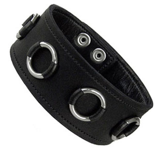 Leather Armband With O Rings