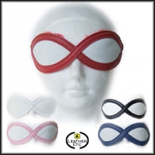 White Blindfold With Fleece And Colorful Trim White Blindfold With Fleece And Colorful Trim