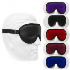Black Leather Blindfolds With Lining Black Leather Blindfolds With Lining