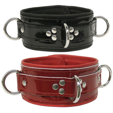 Patent Leather Bondage Collar