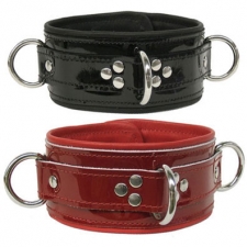 Bondage Collar In Shiny Leather Bondage Collar In Shiny Leather