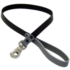 Gray And Black Leather BDSM Leash Gray And Black Leather BDSM Leash