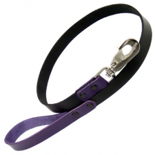Purple And Black Leather Leash Purple And Black Leather Leash