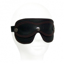 Black Leather Peek A Boo Blindfold Black Leather Peek A Boo Blindfold