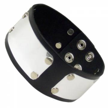 Leather Armband With Metal Plates