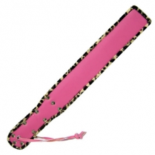 Pink Leather Slapper With Piping Pink Leather Slapper With Piping