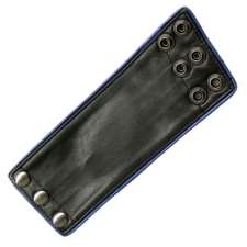 Black Wrist Wallet With Blue Trim Black Wrist Wallet With Blue Trim
