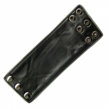 Black Wrist Wallet With Gray Trim