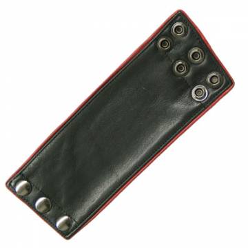Black Wrist Wallet With Red Trim