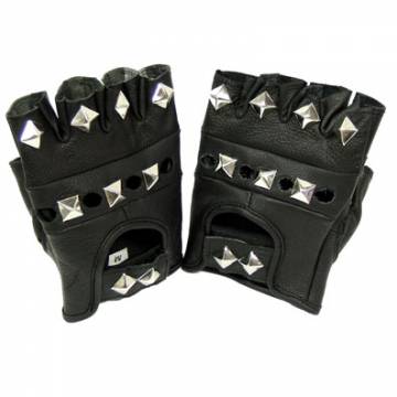 Fingerless Gloves With Studs