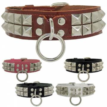 Pyramid Studded Ring Collar