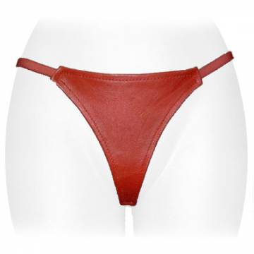 Red Leather Plain G String