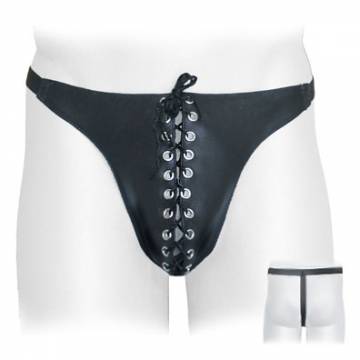 Lace Front Leather Jock