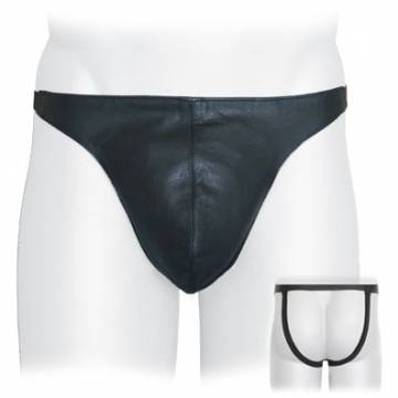 Plain Leather Jock For Men