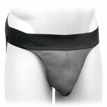 Leather Jock With A Wide Strap