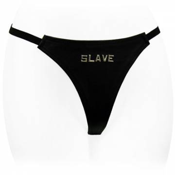 Leather G String With Slave ID
