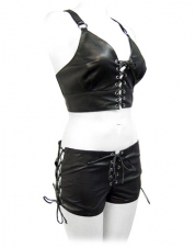 Leather Top With X Cross Back Leather Top With X Cross Back