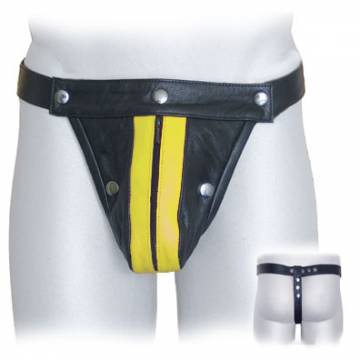 Striped Zipper Front Cod Jock