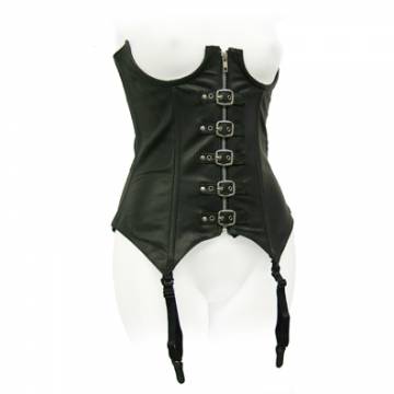 Black Leather Daring Top