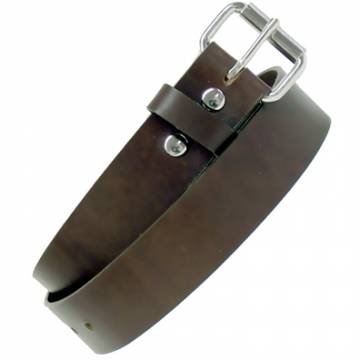 Brown Leather Belt - Wide