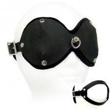 Black Leather Unique Blindfold Black Leather Unique Blindfold