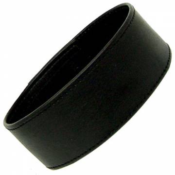 Black Leather Armband With Velcro