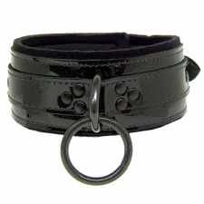 Neoprene Padded Shiny Black BDSM Collar Neoprene Padded Shiny Black BDSM Collar