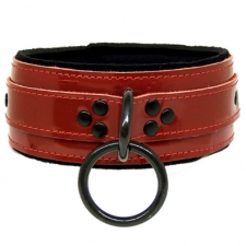 Neoprene Padded Shiny Red BDSM Collar Neoprene Padded Shiny Red BDSM Collar