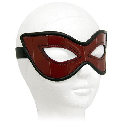 Cat Mask In Rdpt Leather/Black Piping