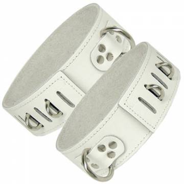 White Leather Thigh Bondage Straps