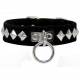 Velvet Collar With Pyramid Studs