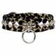Velvet Collar With Pyramid Studs