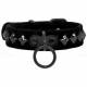 Velvet Collar With Pyramid Studs