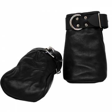 Ankle Hoofs In Black Leather