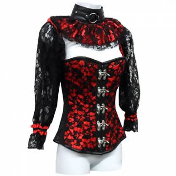 Collar And Sleeve Corset