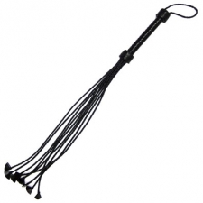 Weaved Tail Flogger With Flower Ends Weaved Tail Flogger With Flower Ends
