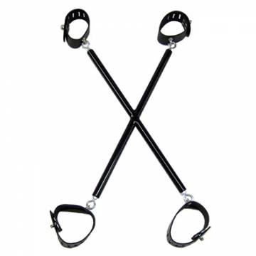 X Spreader Bar With Leather Cuffs