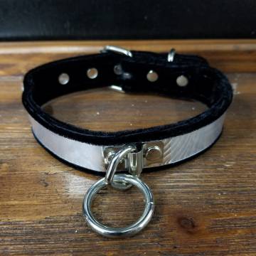 Metal Plate Collar With Ring
