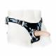 Blue Camo Leather Strap-On Harness