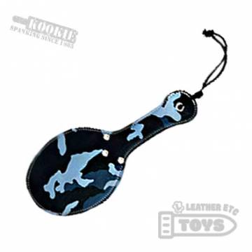 Blue Camo Leather Mini Paddle