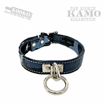 Blue Camo Garment O-ring Slave Collar