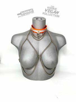 Vegan Leather Reflective Bio Thane Chain Top