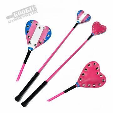 Trans Pride Heart Riding Crop