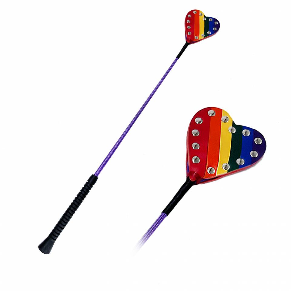 LGBT Pride Heart Riding Crop