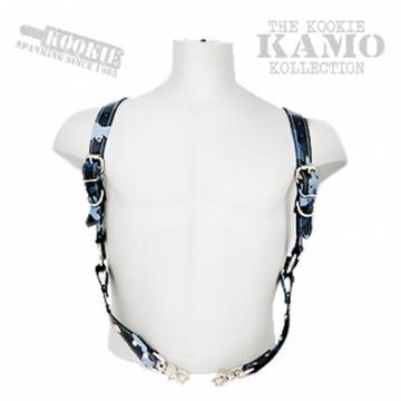 Blue Camo Suspender Harness