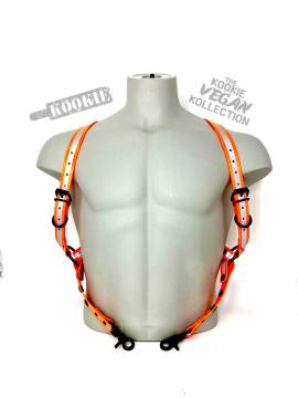 Vegan Leather Reflective Bio Thane Suspender Harness